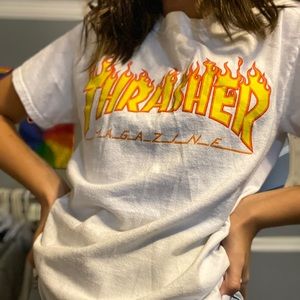 Plain white thrasher tee